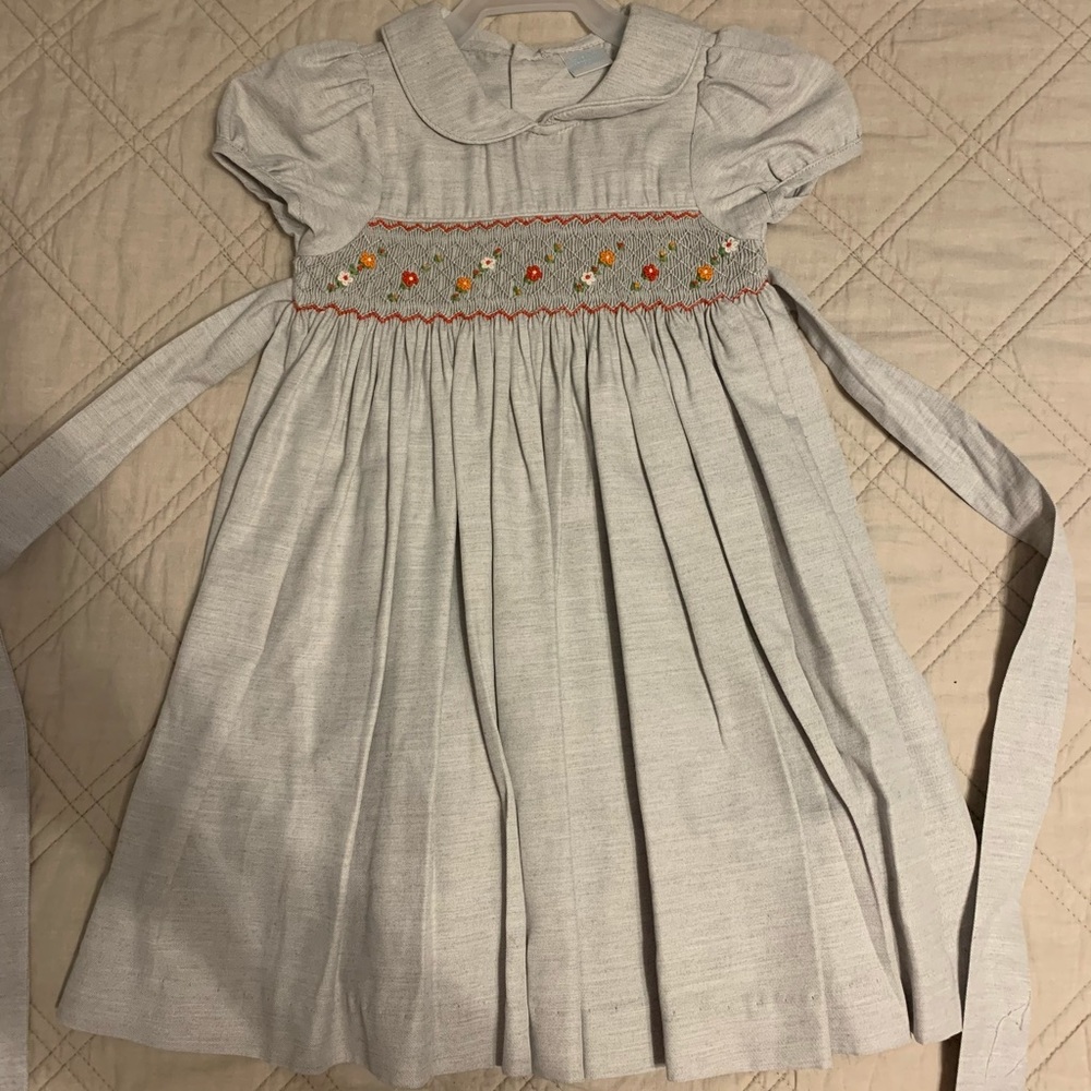 Edgehill Collection Gray Smock Dress